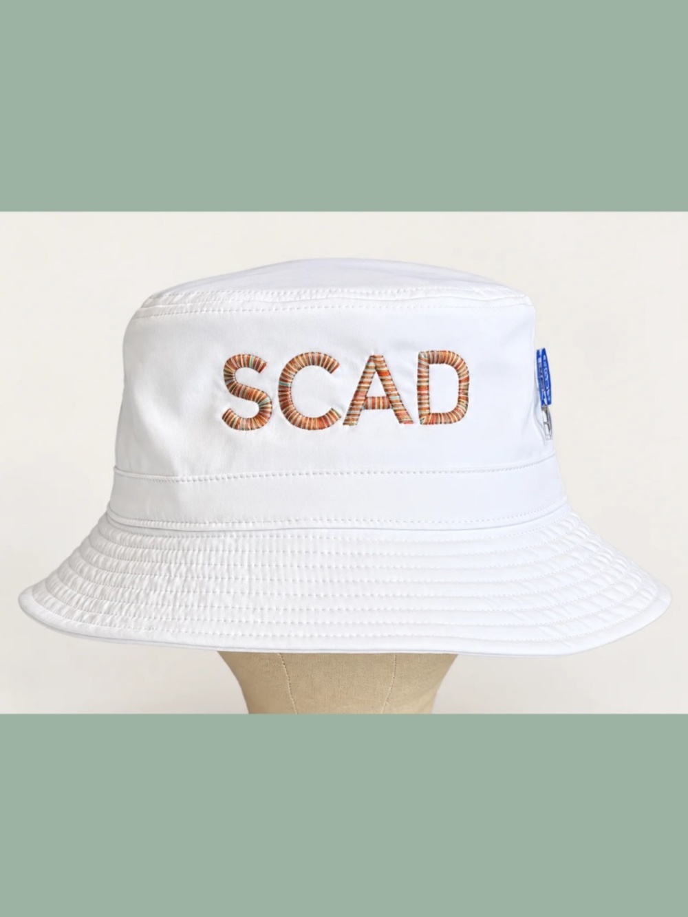SCAD Savannah College of Art + Design - Embroidered White Bucket Hat L/XL